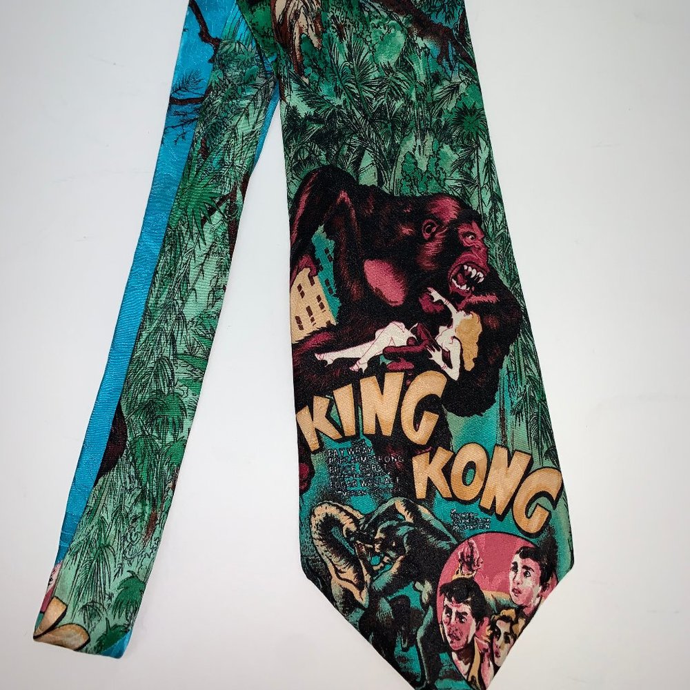 Vintage American Classic King Kong 100% Silk Tie